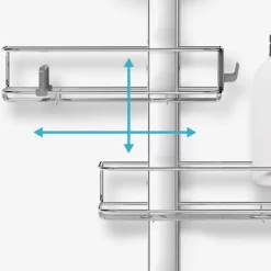 Rangement Douche Simplehuman Caddy 3 Inox -Salle De Bain Boutique 0838810017662 3