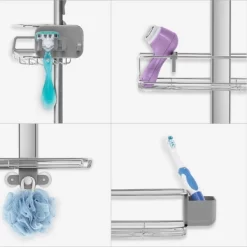Rangement Porte Douche Simplehuman Caddy Inox -Salle De Bain Boutique 0838810018775 4