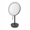 Miroir De Maquillage Zack Alona LED Standing Noir -Salle De Bain Boutique 1 zack alona cosmeticaspiegel 13.3x20x37.8cm staand spiegel kantelbaar met batterijen zwart gepoedercoat sw484539