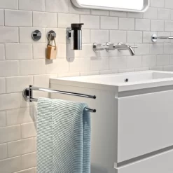Porte Serviette Tiger Noon 2-Bras Chrome -Salle De Bain Boutique 3 4008911321029 3 1