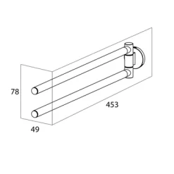 Porte Serviette Tiger Noon 2-Bras Noir -Salle De Bain Boutique 3 4008911321135 3