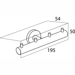 Crochet Tiger Boston Multi RVS Brillant 9 Crochet Tiger Boston Multi RVS Brillant -Salle De Bain Boutique 4 4008913098417 3