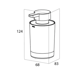 Distributeur De Savon Tiger Tune Autoprtant Noir Métal -Salle De Bain Boutique 4008911326116 4