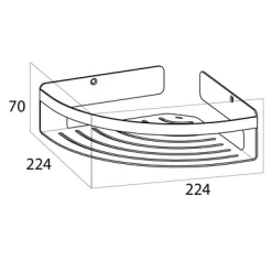Panier De Douche Tiger Caddy Angle Grand Noir -Salle De Bain Boutique 4008911400106 6