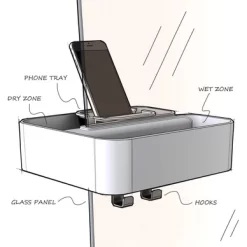 Panier De Douche Tiger 2-Store White 11 Panier De Douche Tiger 2-Store White -Salle De Bain Boutique 4008911500400 3