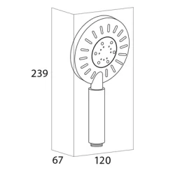Pommeau De Douche Tiger Splash Noir Ø12 Cm -Salle De Bain Boutique 4008911703054