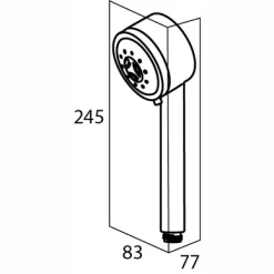 Pommeau De Douche Tiger Boston Massage RVS Brillant -Salle De Bain Boutique 4008913028407 3