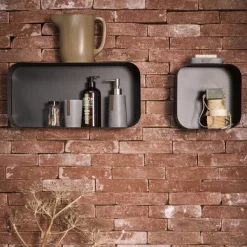 Boîte De Rangement Sealskin Brix Wandkubus Petite Noire -Salle De Bain Boutique 4008913624074 4 1