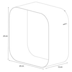Boîte De Rangement Sealskin Brix Wandkubus Petite Noire -Salle De Bain Boutique 4008913624074 5 1