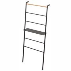 Porte-Serviette Yamazaki Tower Ladder Large Noir -Salle De Bain Boutique 4903208038720 1