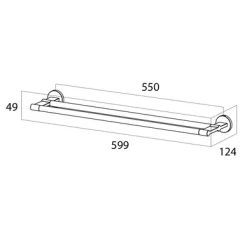 Porte Serviette Tiger Noon Double Chrome -Salle De Bain Boutique 6 4008911321005 6