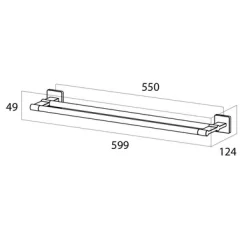 Porte Serviette Tiger Dock Double Acier Inoxydable Brossé -Salle De Bain Boutique 6 4008911323016 6