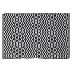 Tapis De Bain Sealskin Trellis Coton Noir