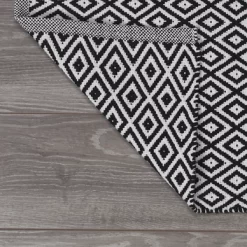 Tapis De Bain Sealskin Trellis Coton Noir -Salle De Bain Boutique 8719401357096 4