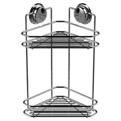 Rangement De Douche Elementals Triangle 2 Niveaux Suction Chrome