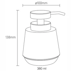 Distributeur De Savon Sealskin Mood Gris 380 Ml -Salle De Bain Boutique 8720553000723 8