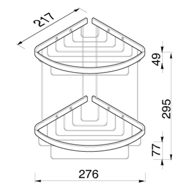 Tablette De Douche Geesa Basket Chrome Coin Double Grand 4 Tablette De Douche Geesa Basket Chrome Coin Double Grand – Image 2