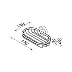 Panier De Douche Geesa Luna Chrome -Salle De Bain Boutique 915506 1