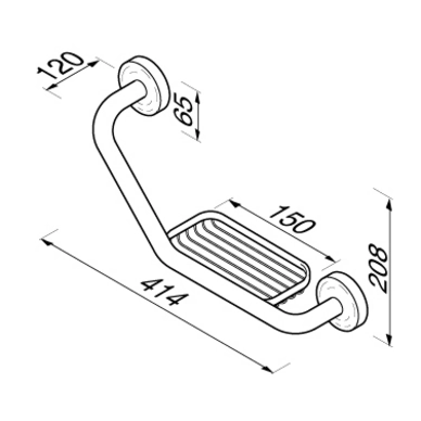 Barre D'appui Geesa Luna Chrome + Porte Savon 4 Barre D'appui Geesa Luna Chrome + Porte Savon – Image 2