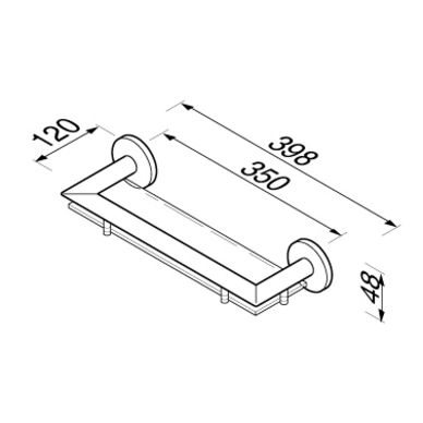 Tablette Geesa Nemox Chrome 35 Cm 4 Tablette Geesa Nemox Chrome 35 Cm – Image 2