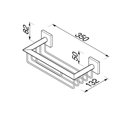 Panier De Douche Geesa Nelio Chrome 4 Panier De Douche Geesa Nelio Chrome – Image 2