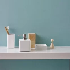 Distributeur De Savon Aquanova Ona Medium Blanc 8 Distributeur De Savon Aquanova Ona Medium Blanc -Salle De Bain Boutique Zeepdispenser Aquanova Ona Medium Wit 1