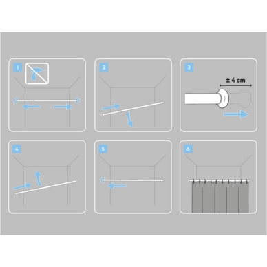 Barre Rideau De Douche Sealskin Seallux Blanc 125-220 Cm 4 Barre Rideau De Douche Sealskin Seallux Blanc 125-220 Cm – Image 2
