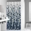 Rideau De Douche Sealskin Pixel Bleu -Salle De Bain Boutique pixel black 8711131777328