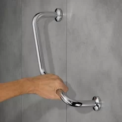 Support Mural Kela Mano Silver Shining 49,5 Cm -Salle De Bain Boutique shop 20274b s