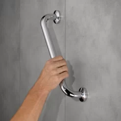 Support Mural Kela Mano Silver Shining 41 Cm -Salle De Bain Boutique shop 20275a s